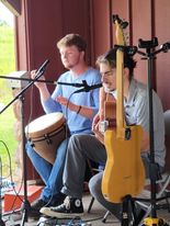 Garrett playing for Retirement Party